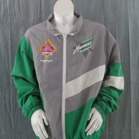 Saskatchewan Roughiders Jacker (VTG) - Colour Block by Midwest Sports - Mens 2XL - Picture 3 of 10